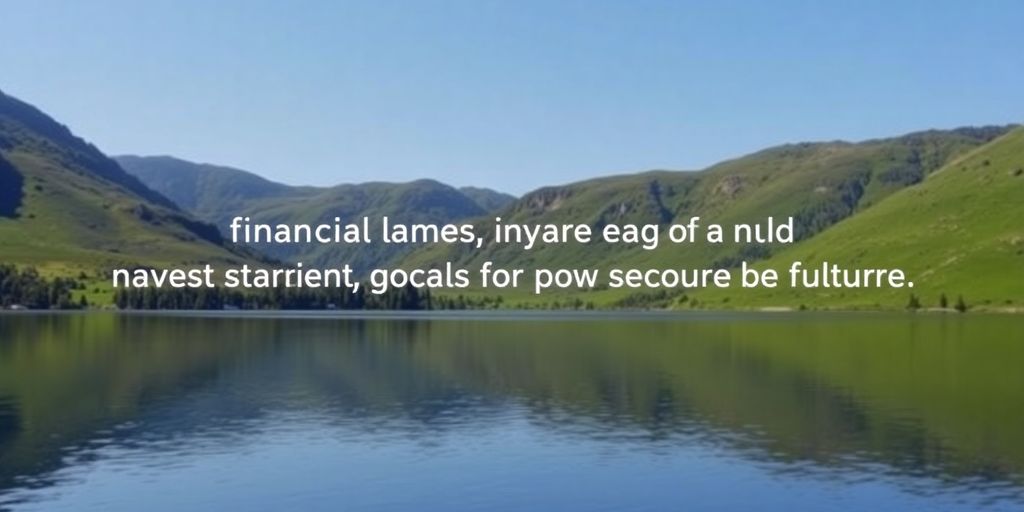 Tranquil landscape with lake and green hills for investment planning.
